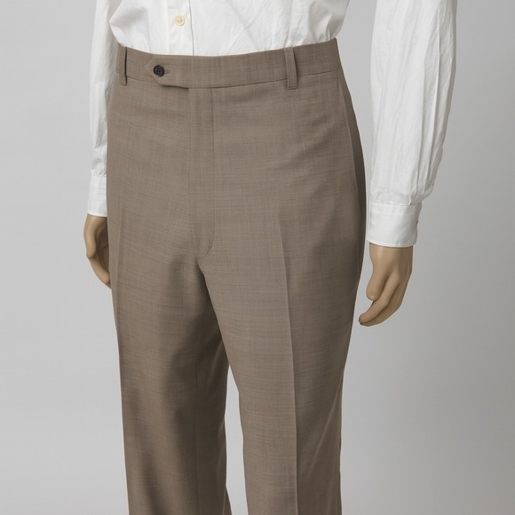 Tommy Hilfiger 100% Wool Men's 2 Piece Suit Beige Jacket 46R Pants 40X30 - Picture 4 of 15